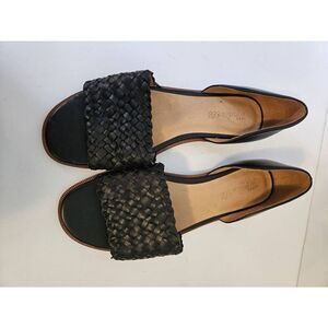 Madewell The Kinsley D'Orsay black woven leather flat. Size 8.5.